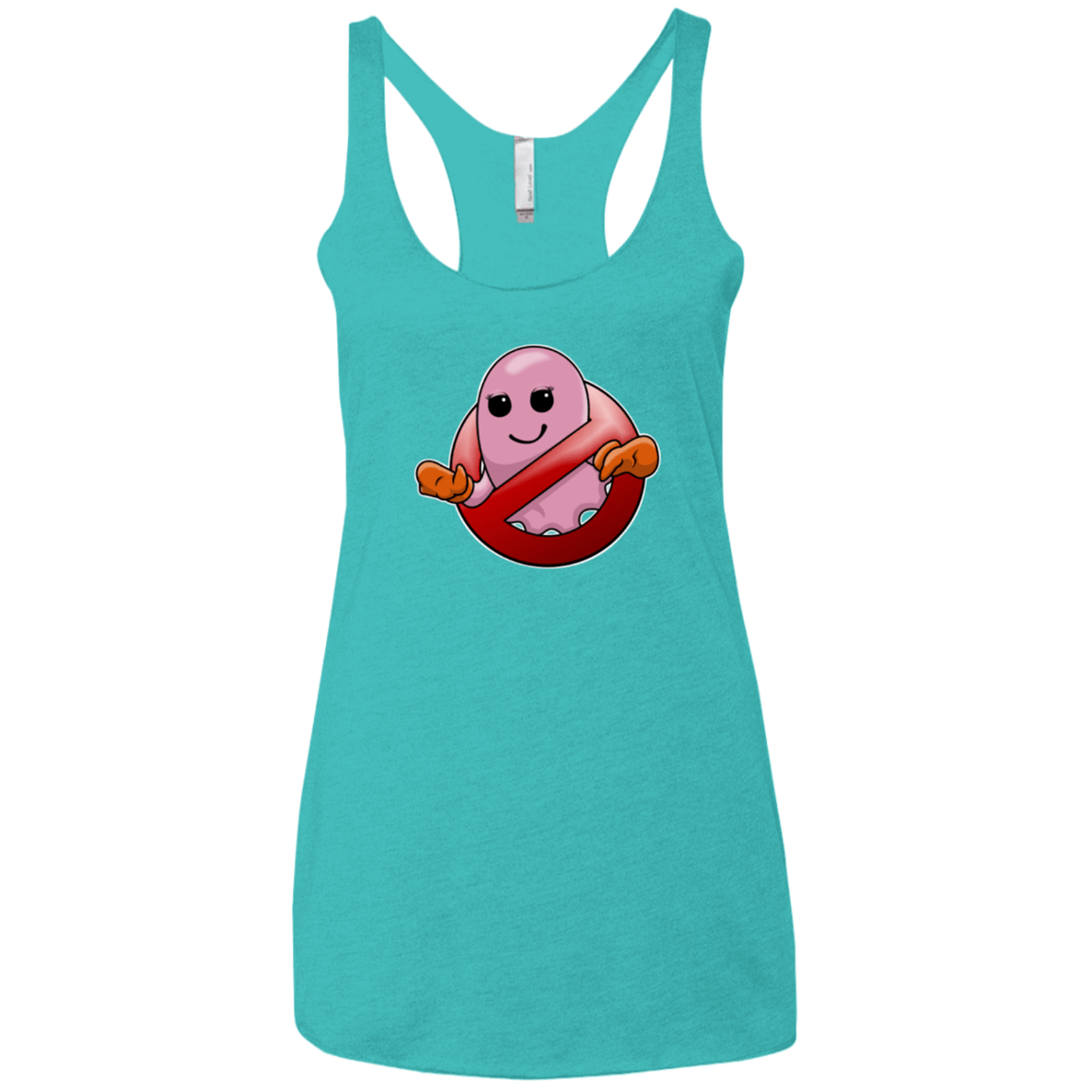 T-Shirts Tahiti Blue / X-Small Pinky Buster Women's Triblend Racerback Tank