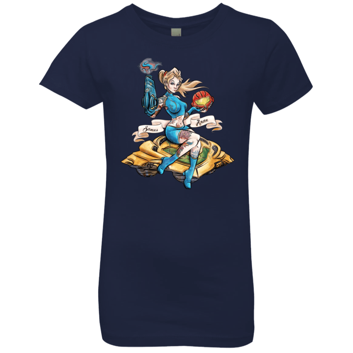 T-Shirts Midnight Navy / YXS PINUP SAMUS Girls Premium T-Shirt