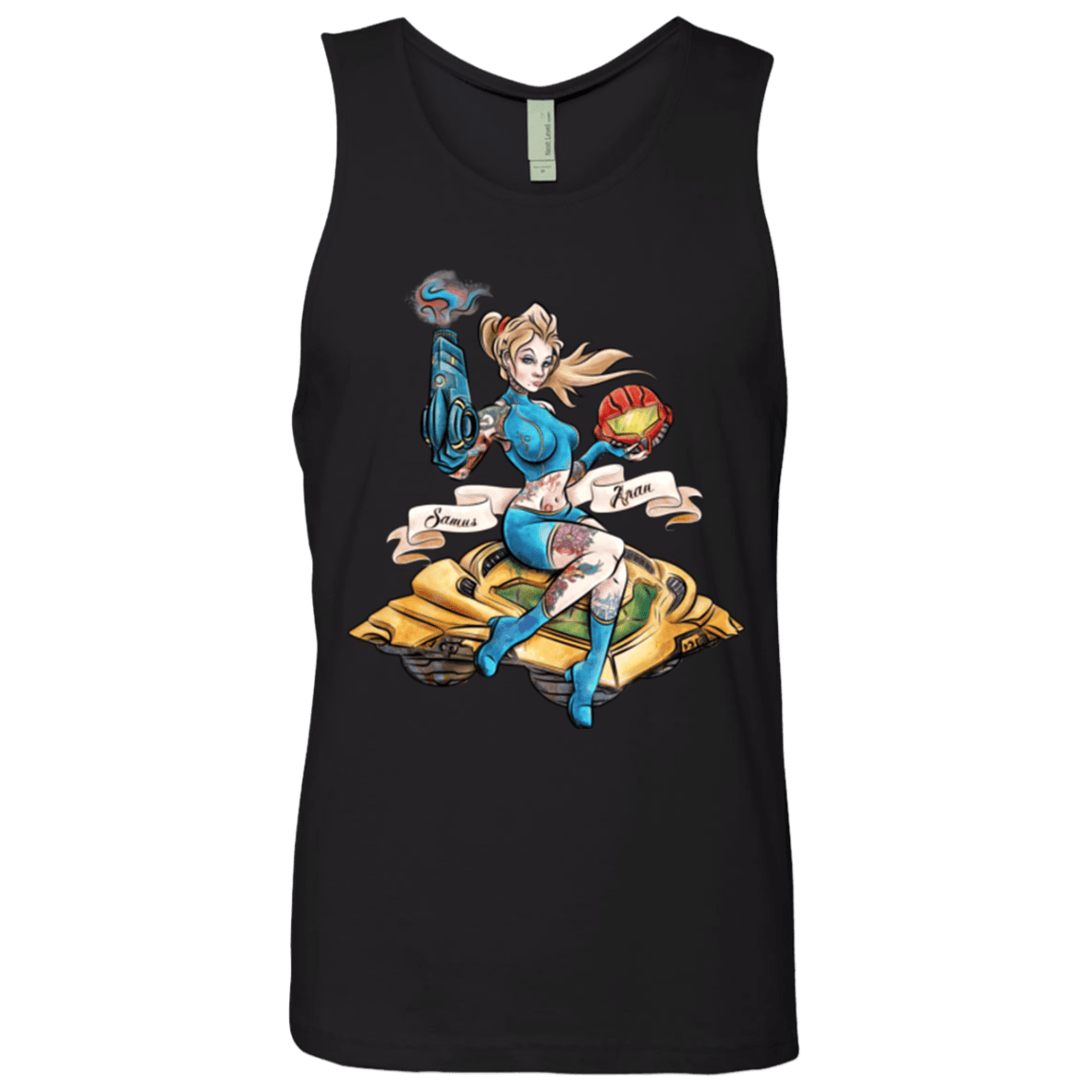 T-Shirts Black / Small PINUP SAMUS Men's Premium Tank Top