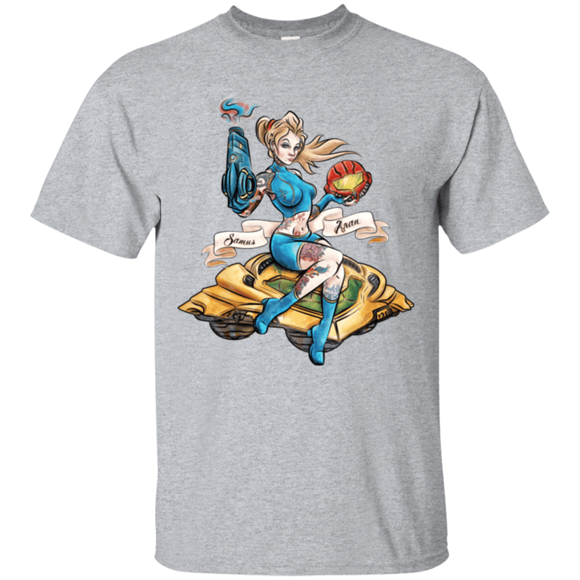 T-Shirts Sport Grey / Small PINUP SAMUS T-Shirt
