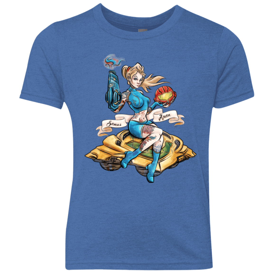 T-Shirts Vintage Royal / YXS PINUP SAMUS Youth Triblend T-Shirt