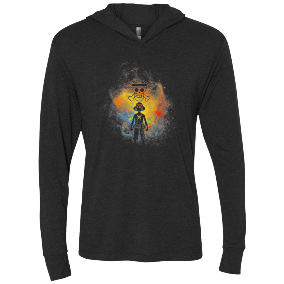 T-Shirts Vintage Black / X-Small PIRATE ART Triblend Long Sleeve Hoodie Tee