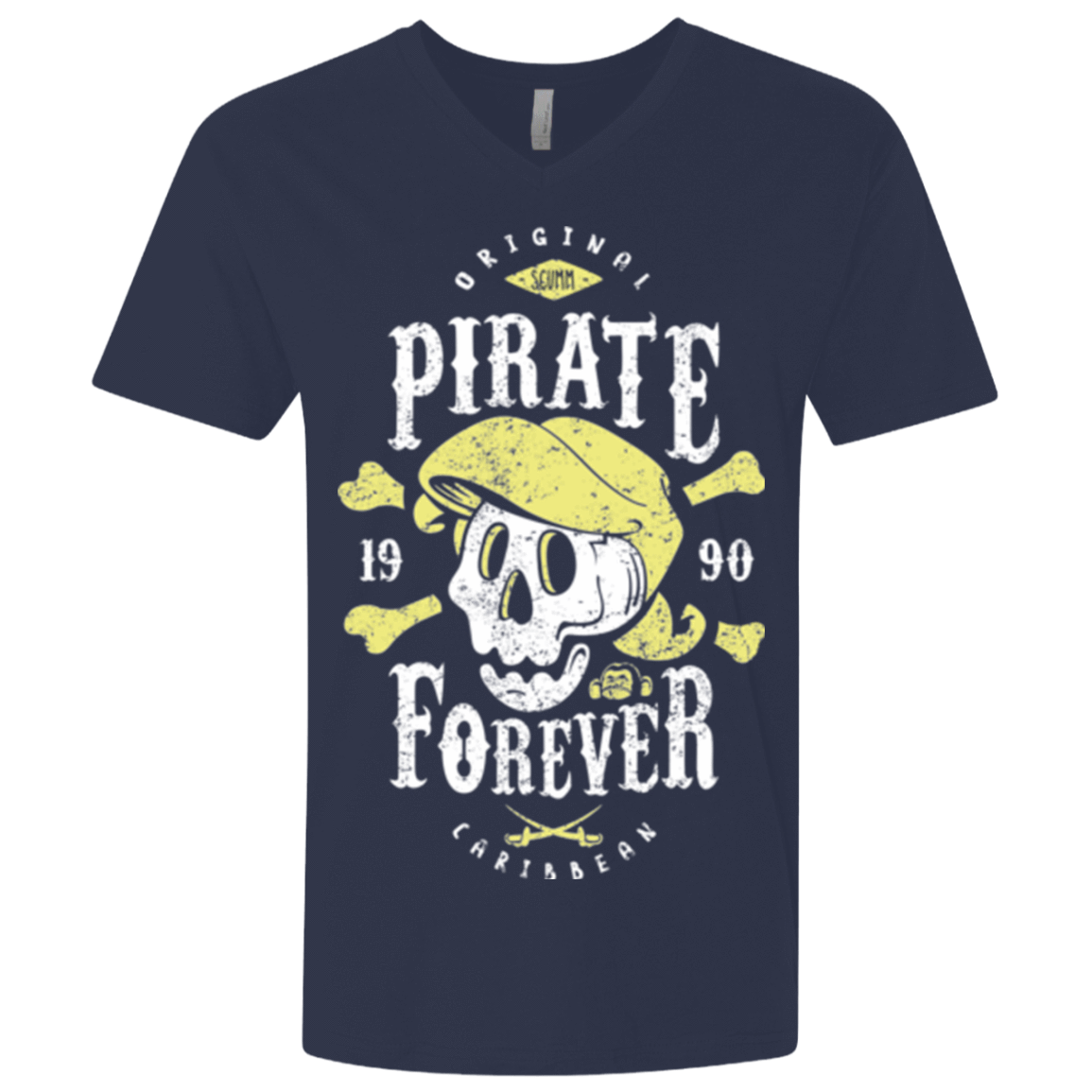 T-Shirts Midnight Navy / X-Small Pirate Forever Men's Premium V-Neck