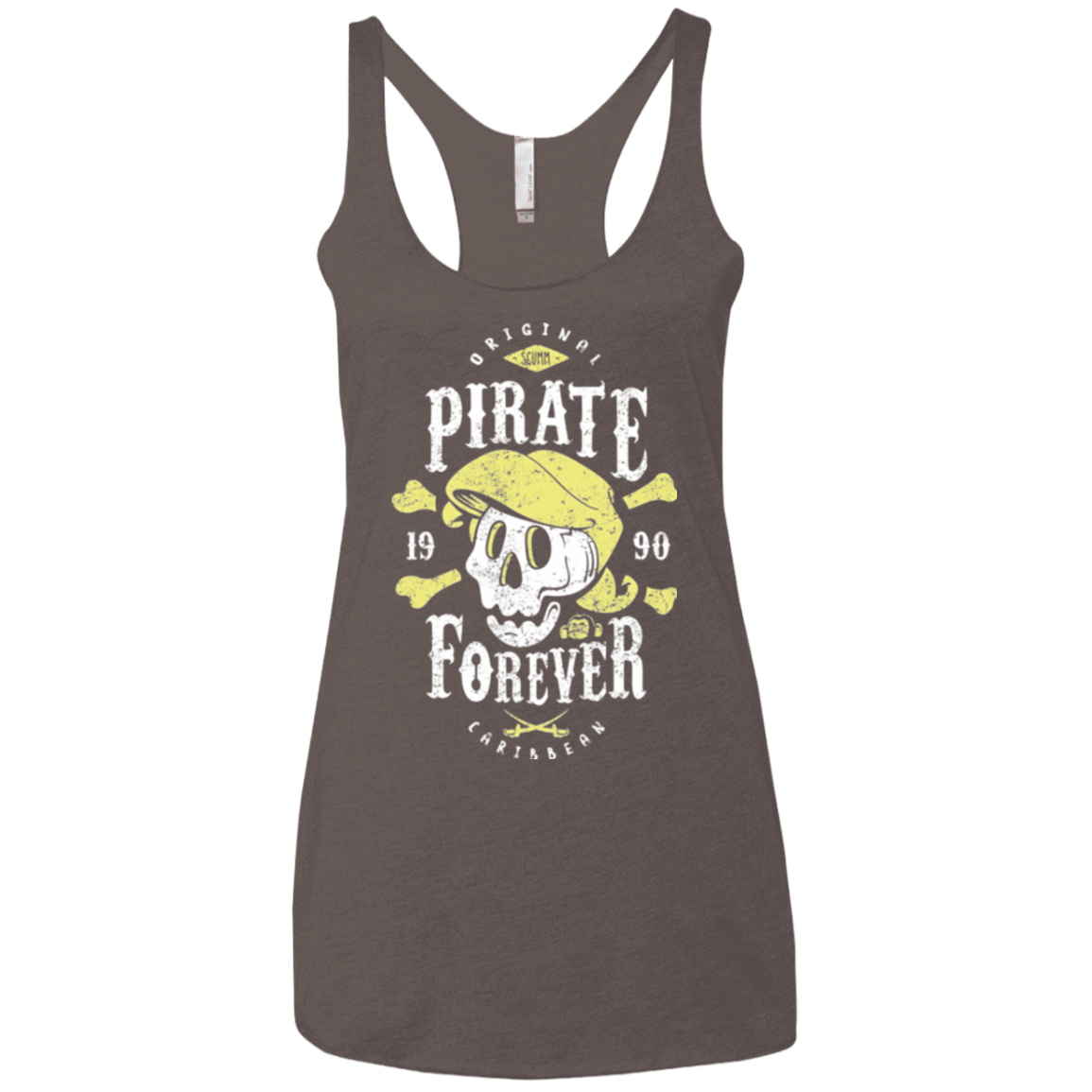 T-Shirts Macchiato / X-Small Pirate Forever Women's Triblend Racerback Tank