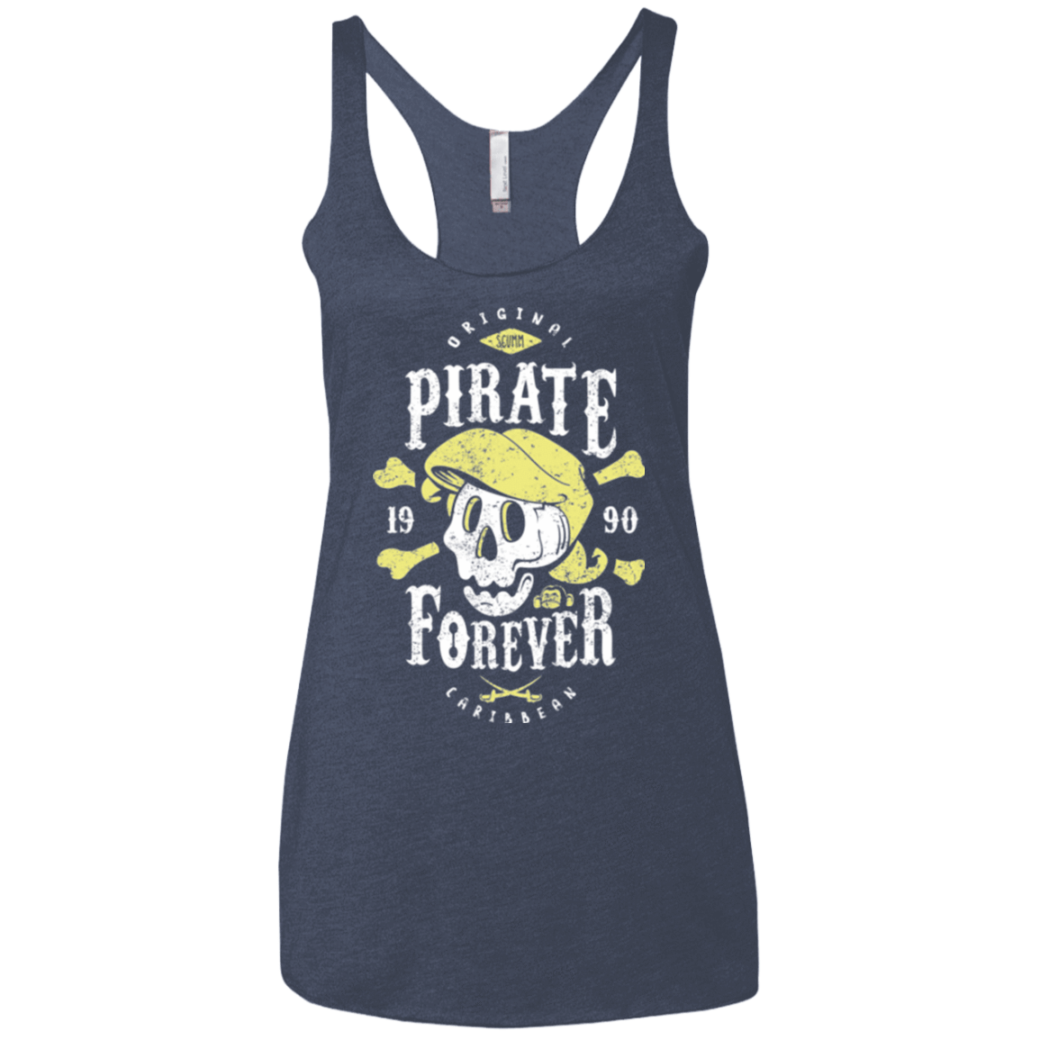 T-Shirts Vintage Navy / X-Small Pirate Forever Women's Triblend Racerback Tank