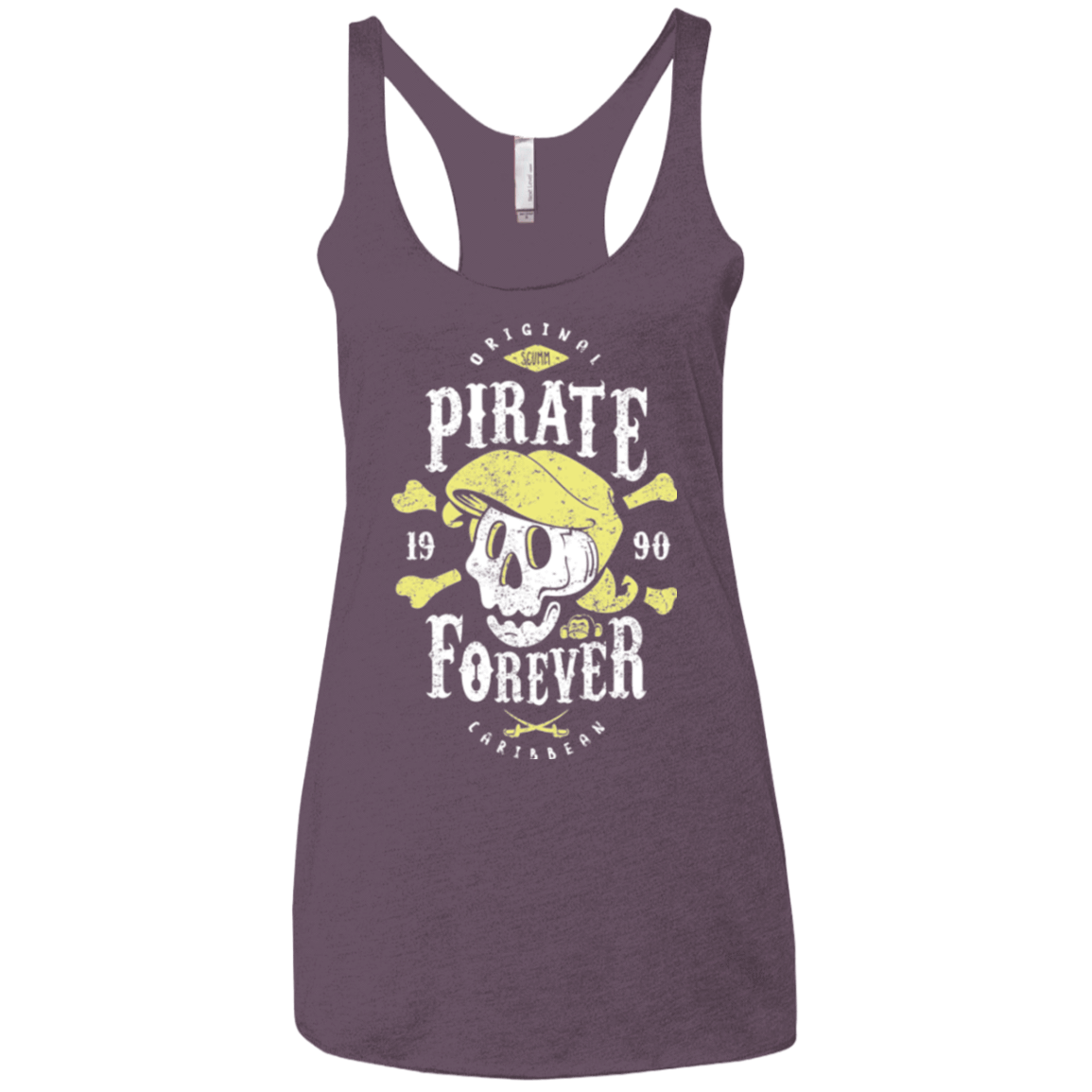 T-Shirts Vintage Purple / X-Small Pirate Forever Women's Triblend Racerback Tank
