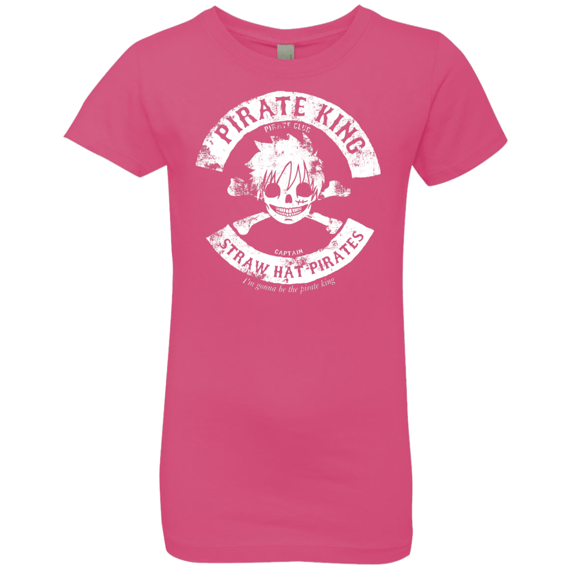 T-Shirts Hot Pink / YXS Pirate King Skull Girls Premium T-Shirt