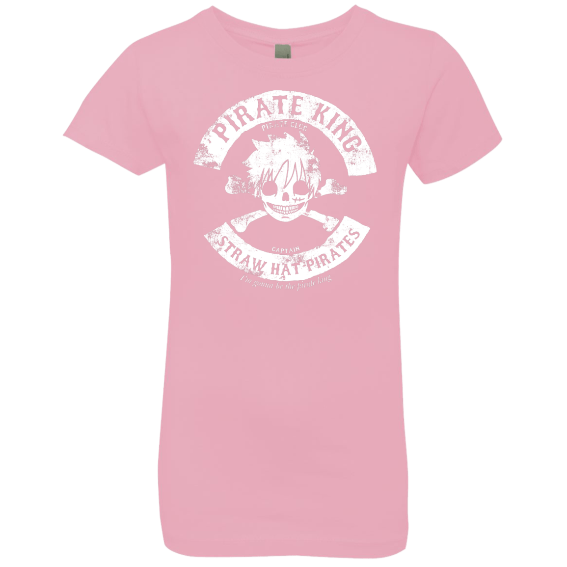 T-Shirts Light Pink / YXS Pirate King Skull Girls Premium T-Shirt