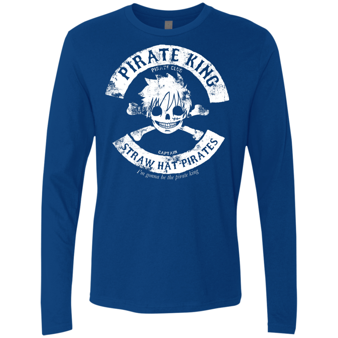 T-Shirts Royal / S Pirate King Skull Men's Premium Long Sleeve