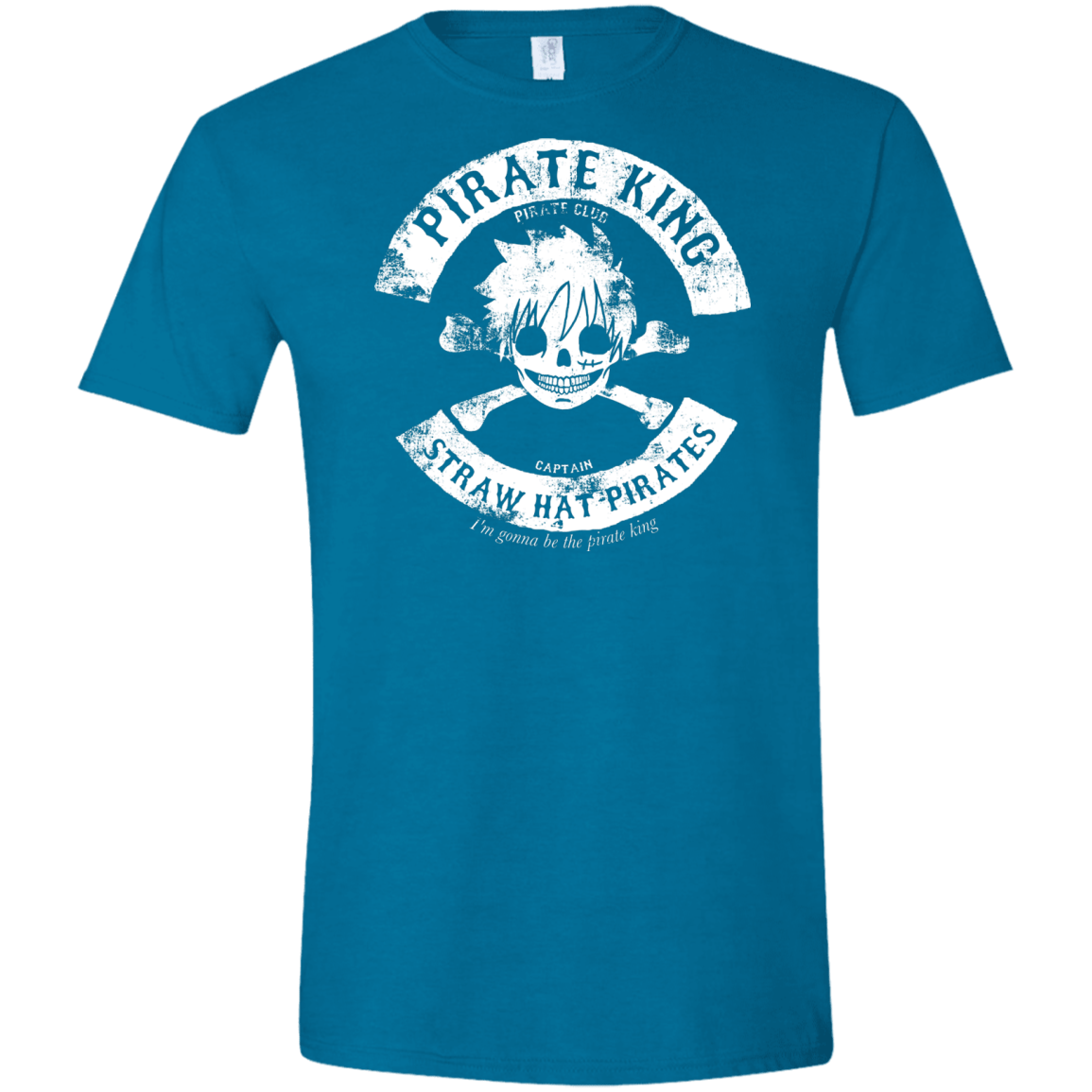T-Shirts Antique Sapphire / S Pirate King Skull Men's Semi-Fitted Softstyle