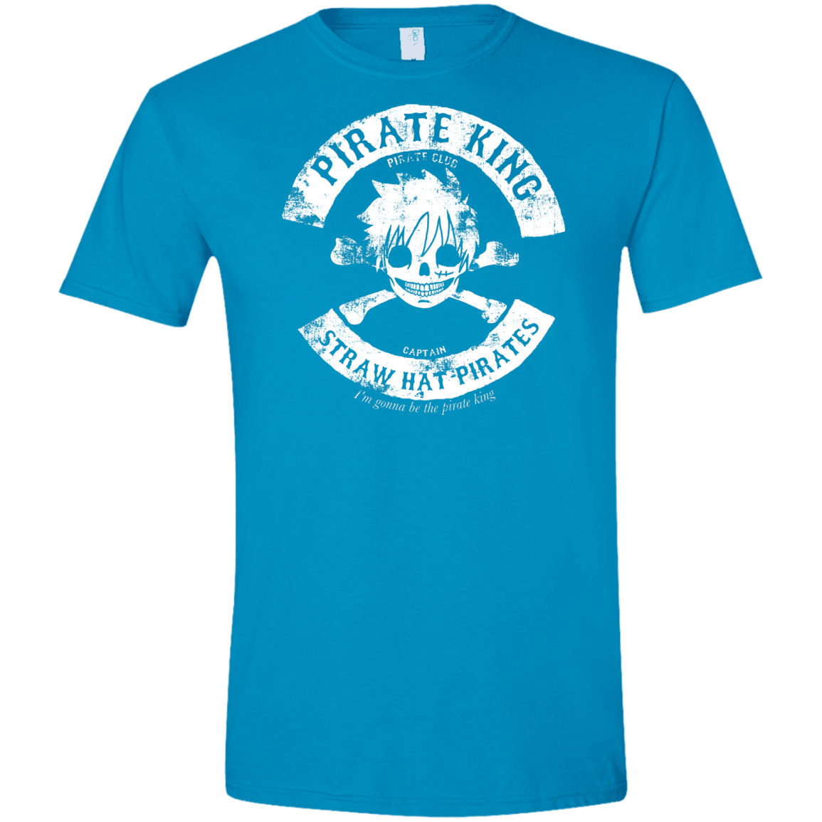 T-Shirts Sapphire / S Pirate King Skull Men's Semi-Fitted Softstyle