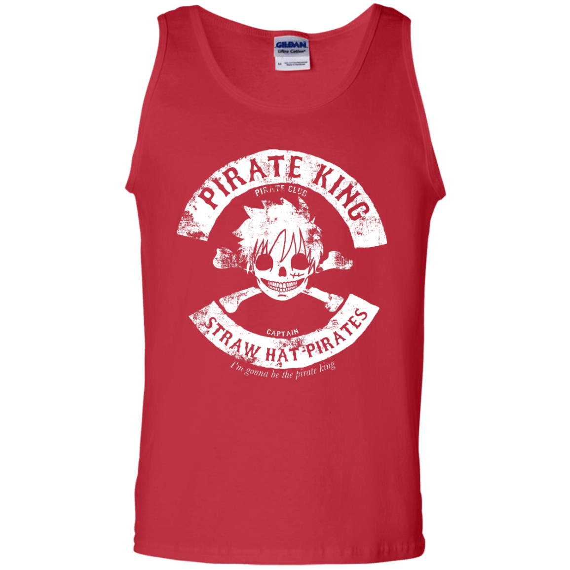 T-Shirts Red / S Pirate King Skull Men's Tank Top