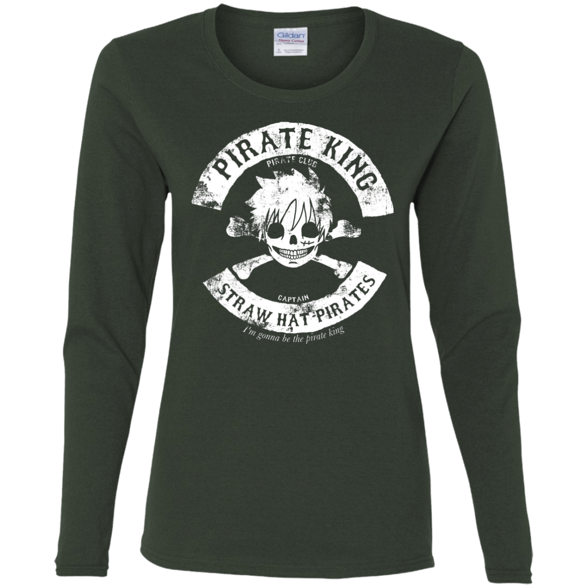 T-Shirts Forest / S Pirate King Skull Women's Long Sleeve T-Shirt