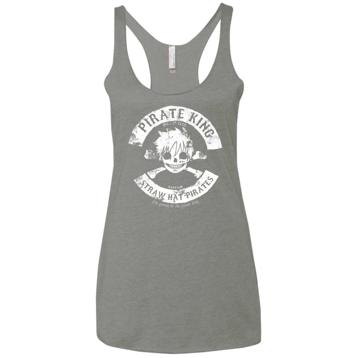 T-Shirts Venetian Grey / X-Small Pirate King Skull Women's Triblend Racerback Tank