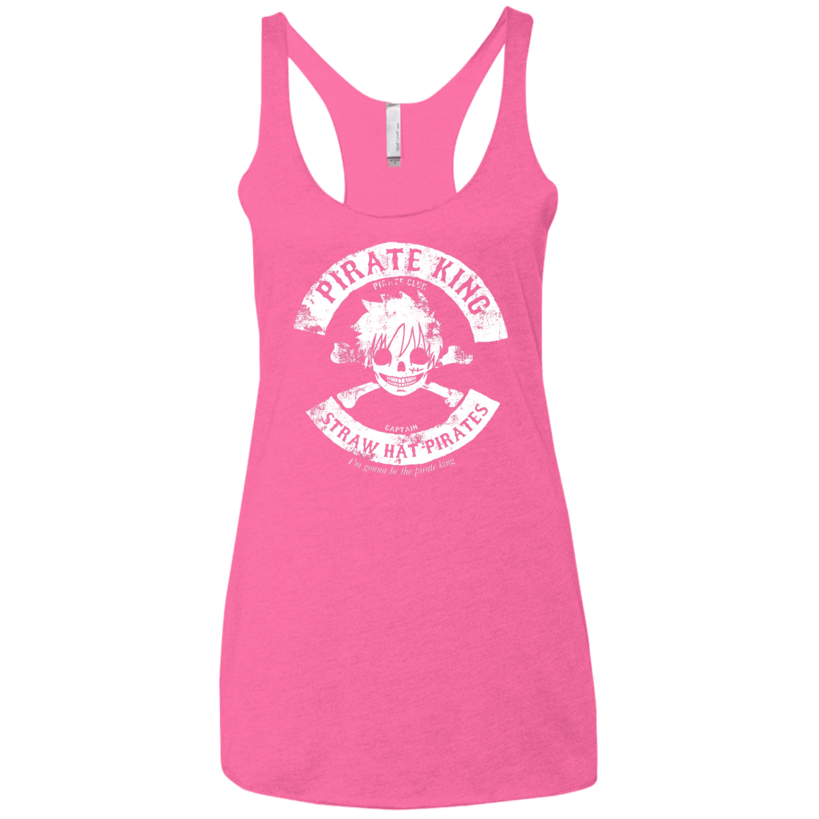 T-Shirts Vintage Pink / X-Small Pirate King Skull Women's Triblend Racerback Tank