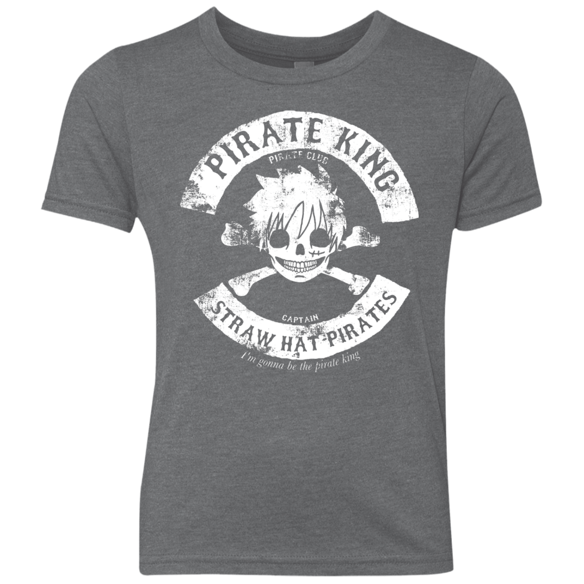 T-Shirts Premium Heather / YXS Pirate King Skull Youth Triblend T-Shirt