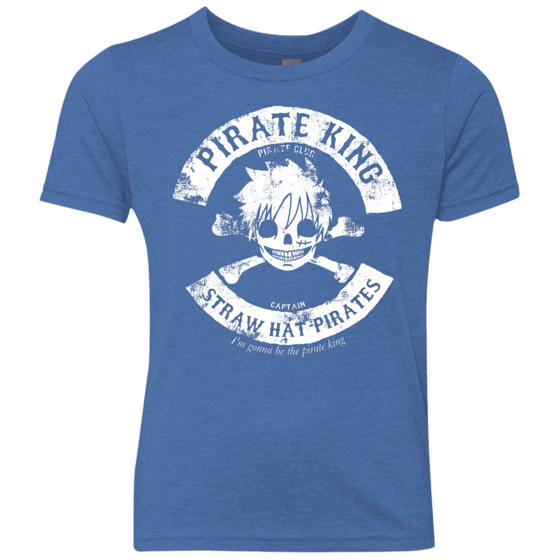T-Shirts Vintage Royal / YXS Pirate King Skull Youth Triblend T-Shirt