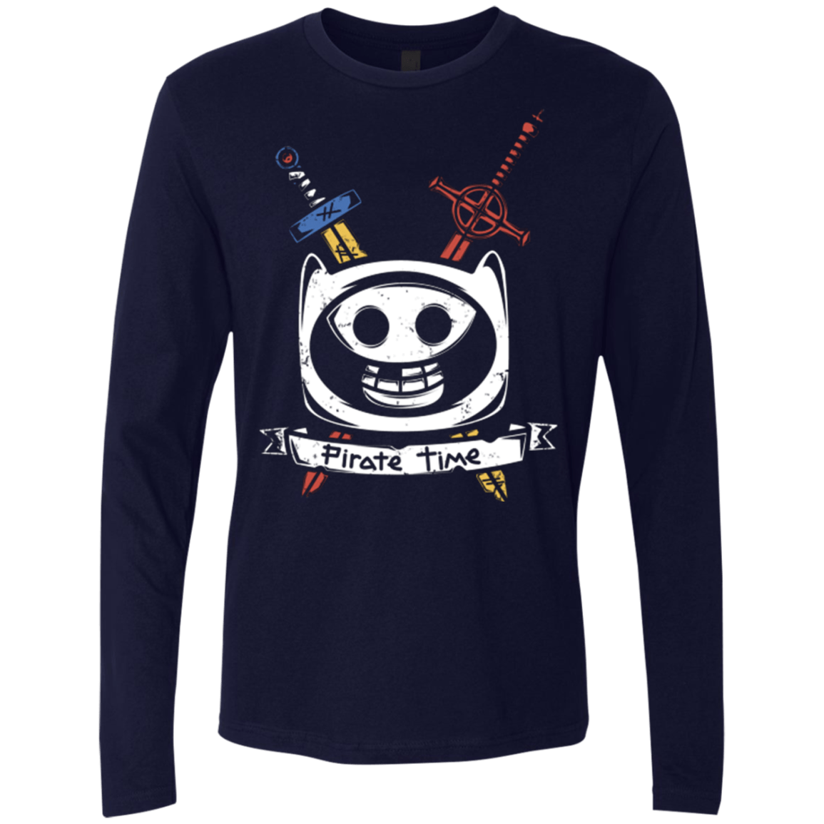 T-Shirts Midnight Navy / Small Pirate Time Men's Premium Long Sleeve