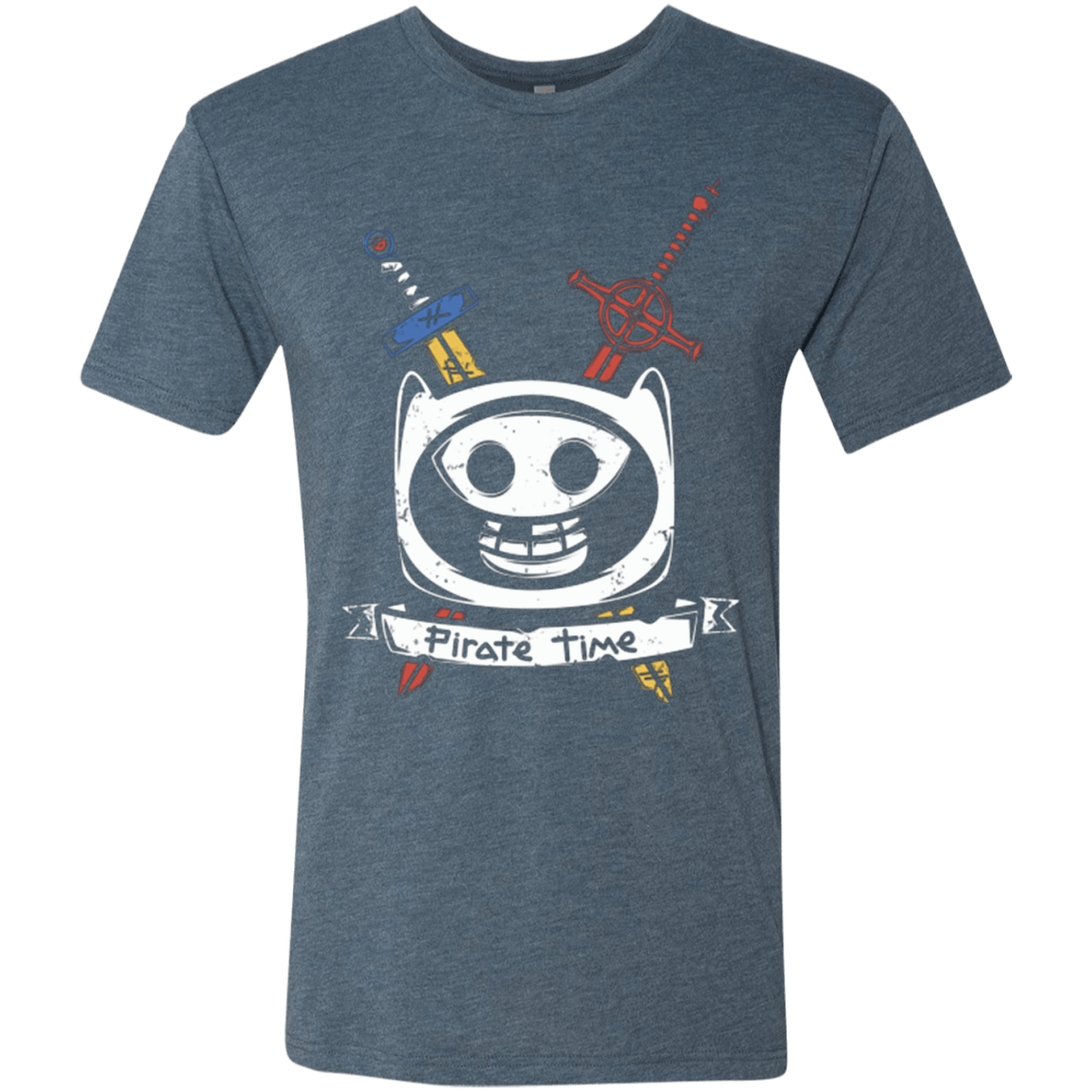 T-Shirts Indigo / Small Pirate Time Men's Triblend T-Shirt