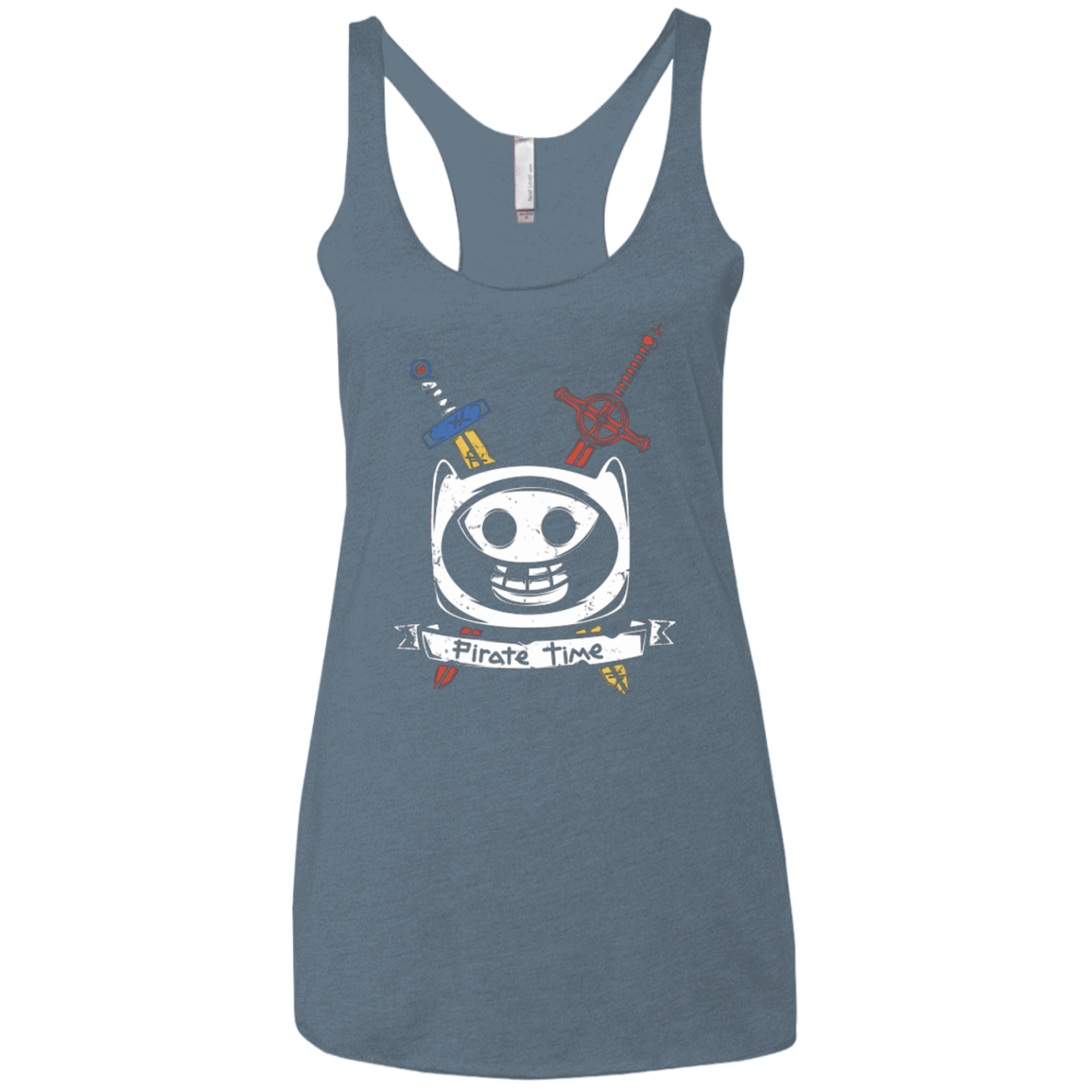T-Shirts Indigo / X-Small Pirate Time Women's Triblend Racerback Tank