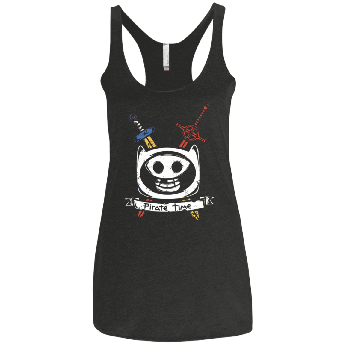 T-Shirts Vintage Black / X-Small Pirate Time Women's Triblend Racerback Tank