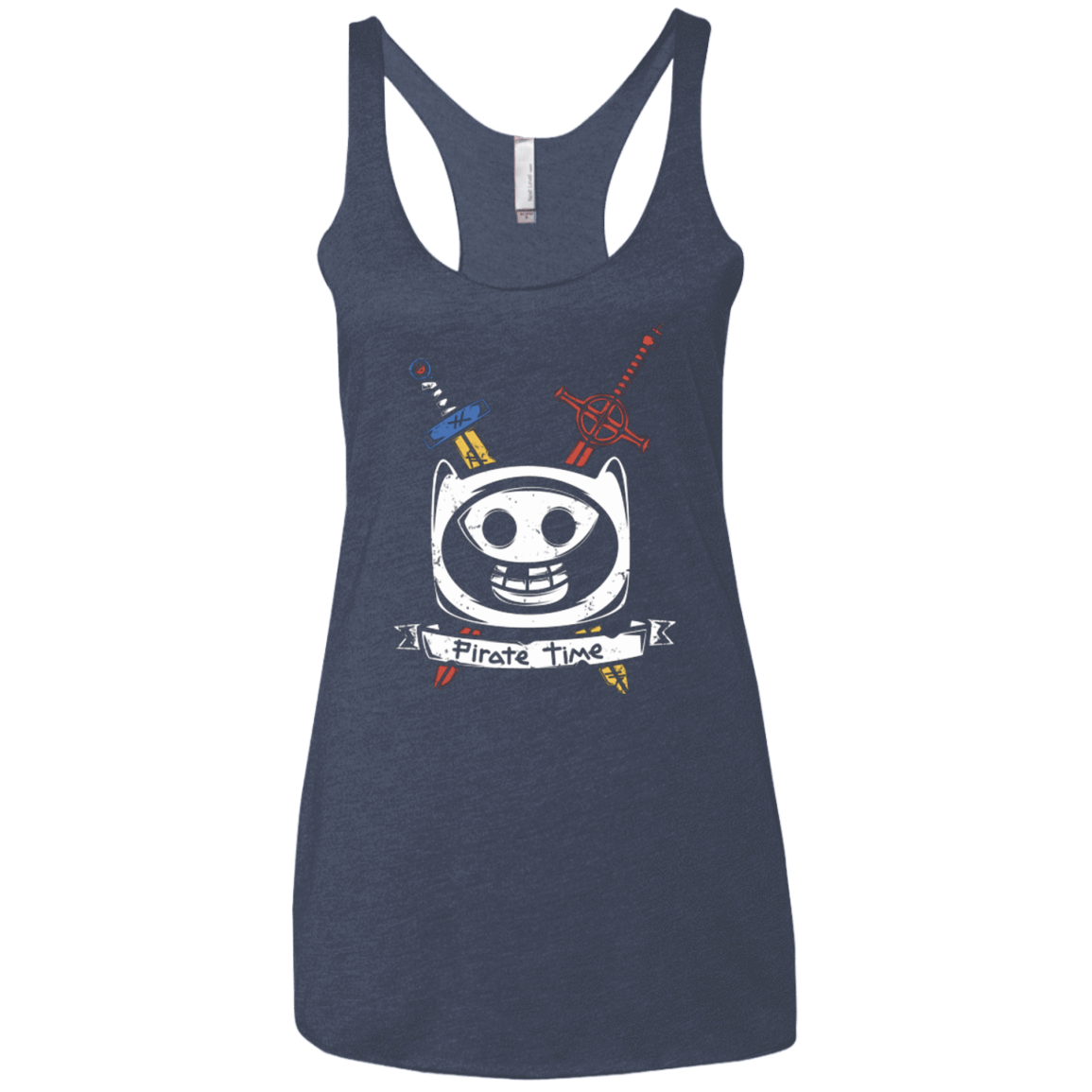 T-Shirts Vintage Navy / X-Small Pirate Time Women's Triblend Racerback Tank