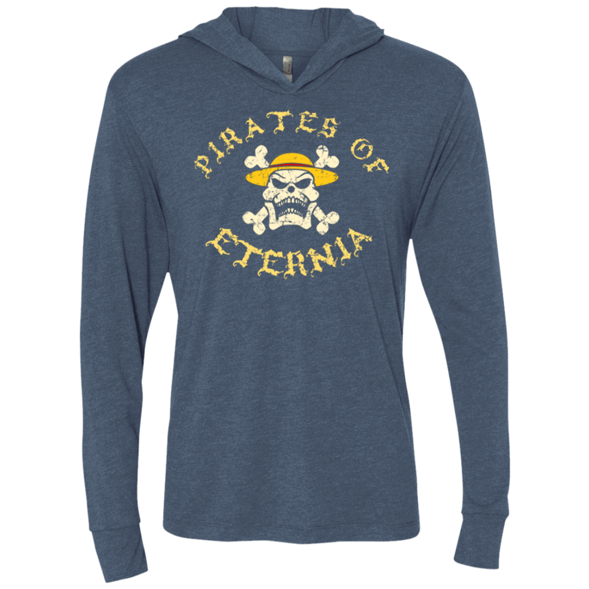 T-Shirts Indigo / X-Small Pirates of Eternia Triblend Long Sleeve Hoodie Tee