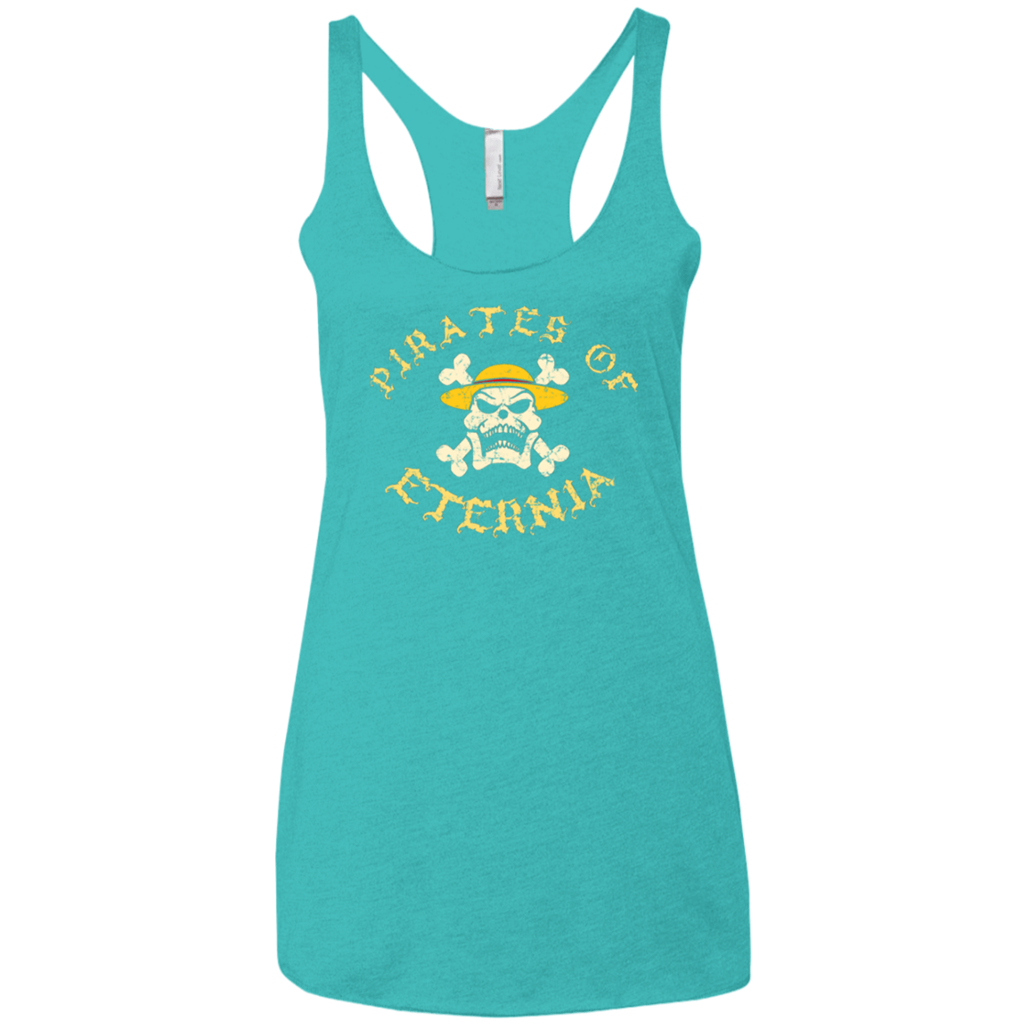T-Shirts Tahiti Blue / X-Small Pirates of Eternia Women's Triblend Racerback Tank