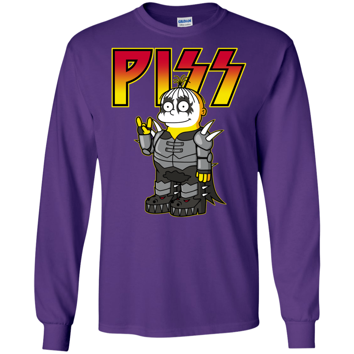 T-Shirts Purple / S Piss Men's Long Sleeve T-Shirt