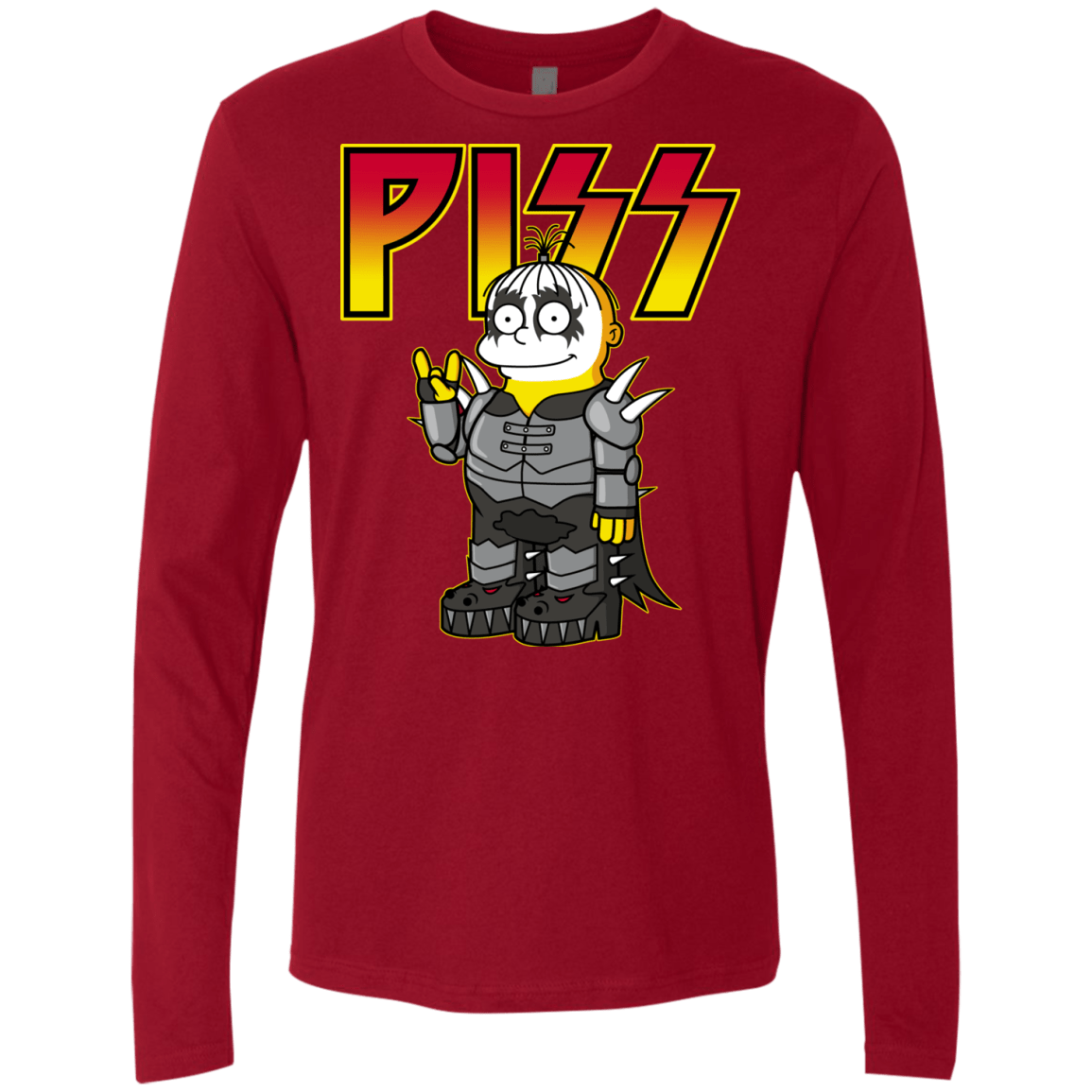 T-Shirts Cardinal / S Piss Men's Premium Long Sleeve