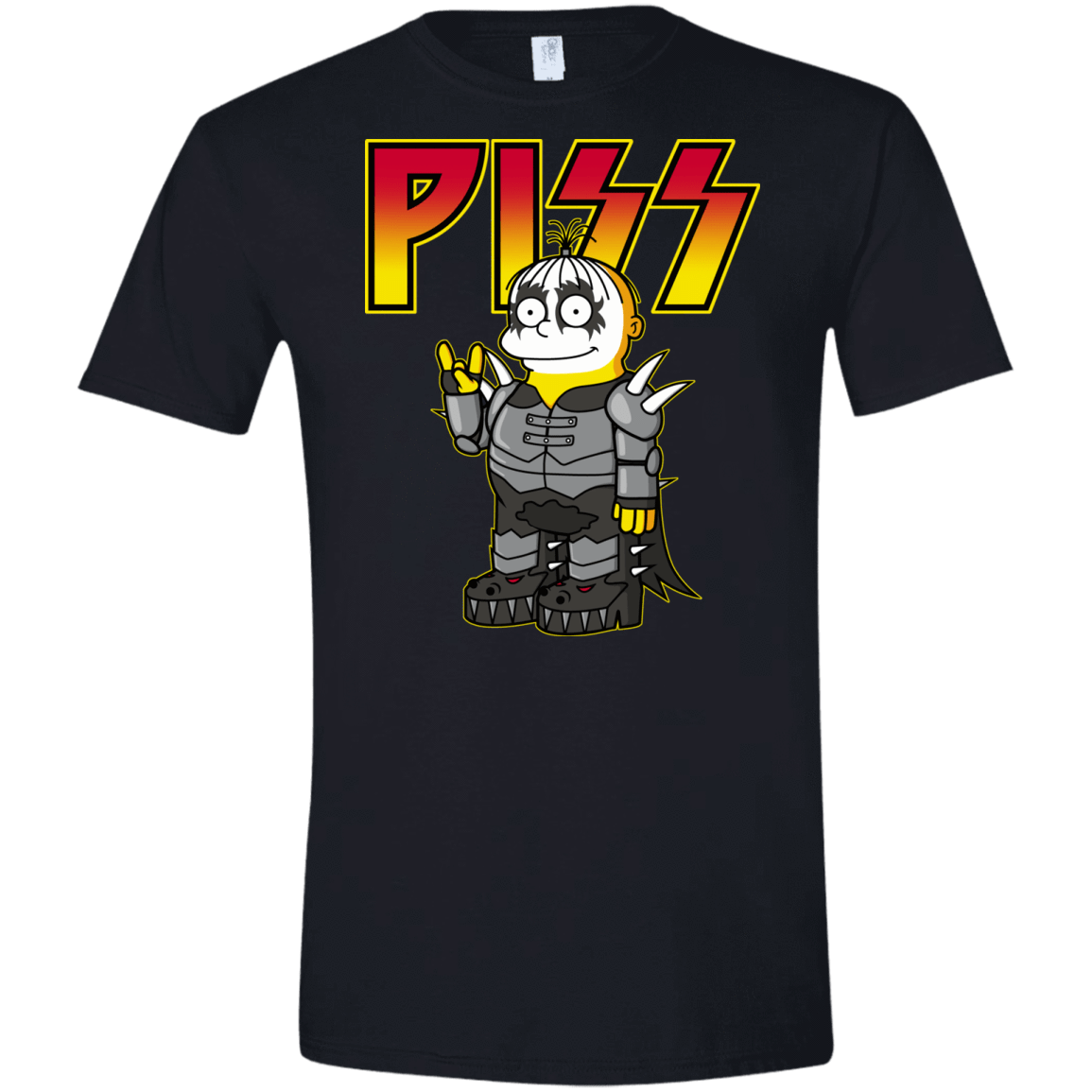 T-Shirts Black / X-Small Piss Men's Semi-Fitted Softstyle