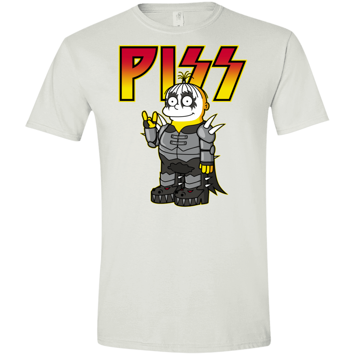 T-Shirts White / X-Small Piss Men's Semi-Fitted Softstyle