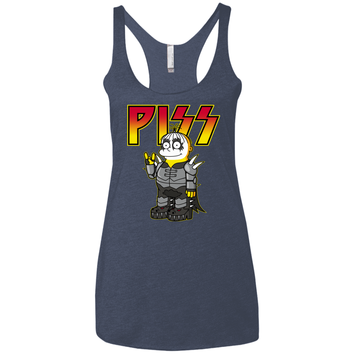 T-Shirts Vintage Navy / X-Small Piss Women's Triblend Racerback Tank