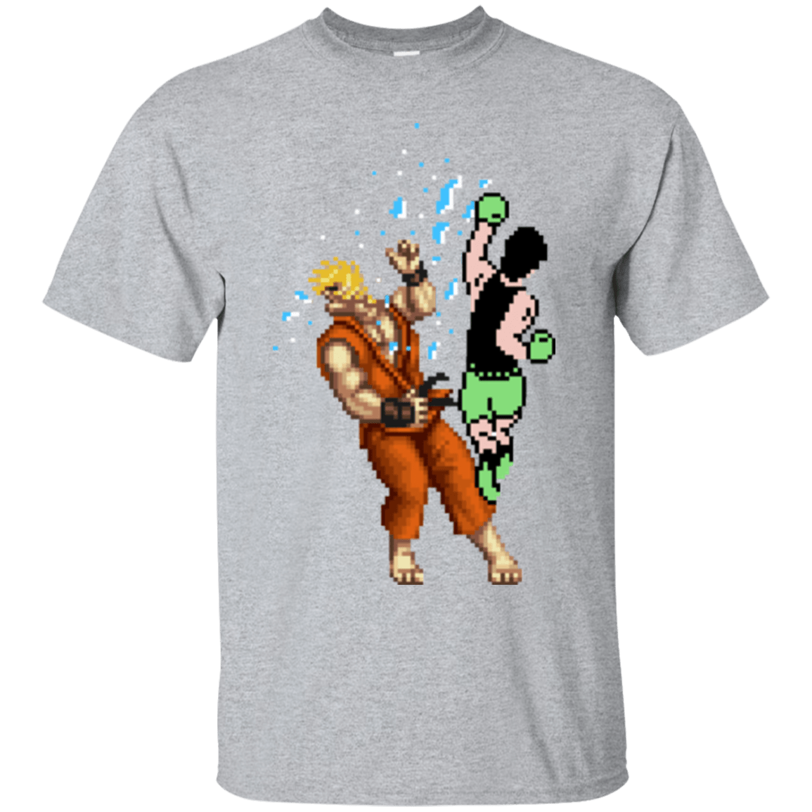 T-Shirts Sport Grey / Small Pixel Fight Ken T-Shirt