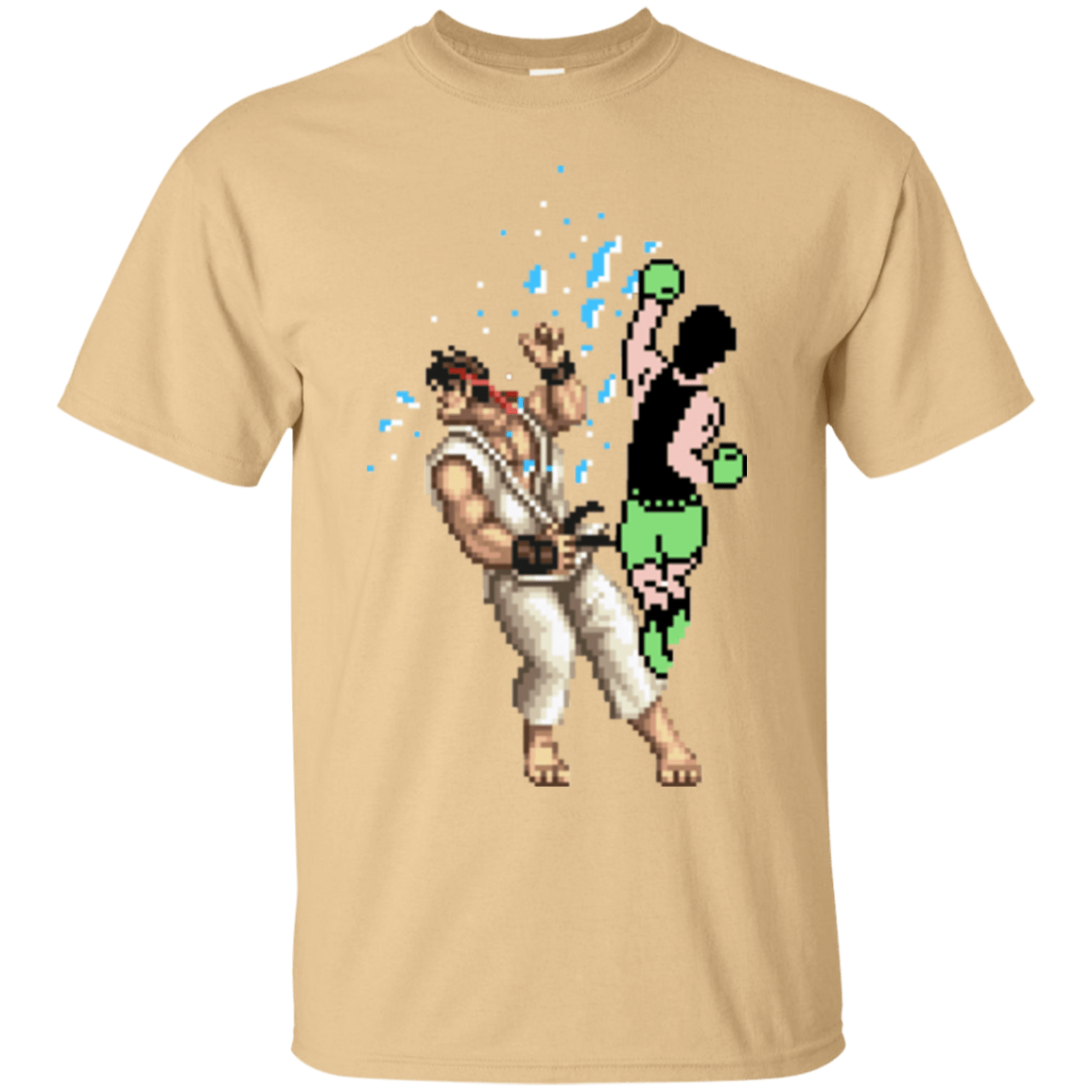 T-Shirts Vegas Gold / Small Pixel Fight Ryu T-Shirt