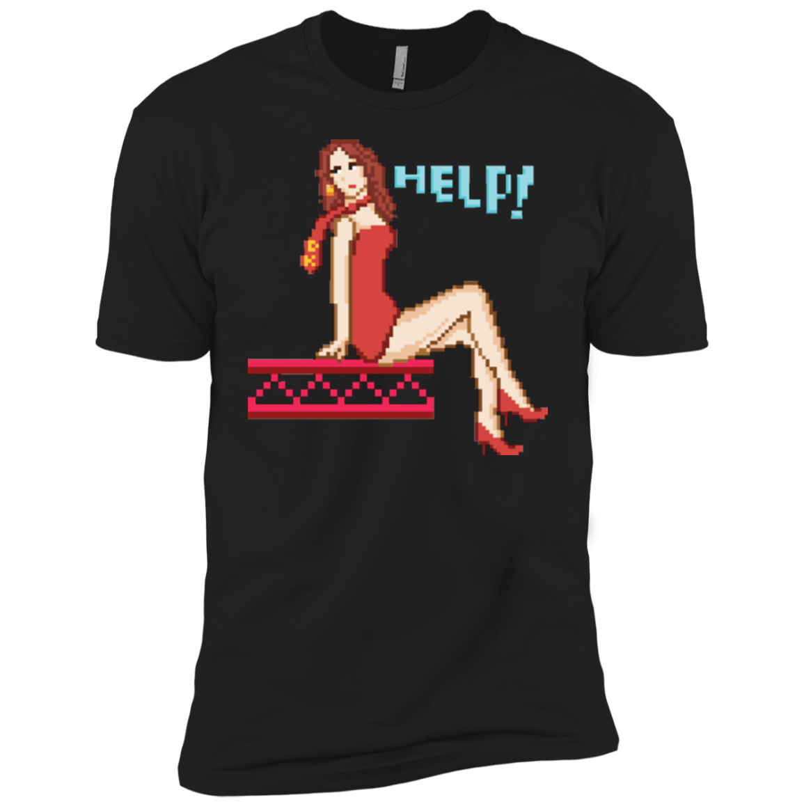 T-Shirts Black / YXS Pixel Pinup Pauline Boys Premium T-Shirt