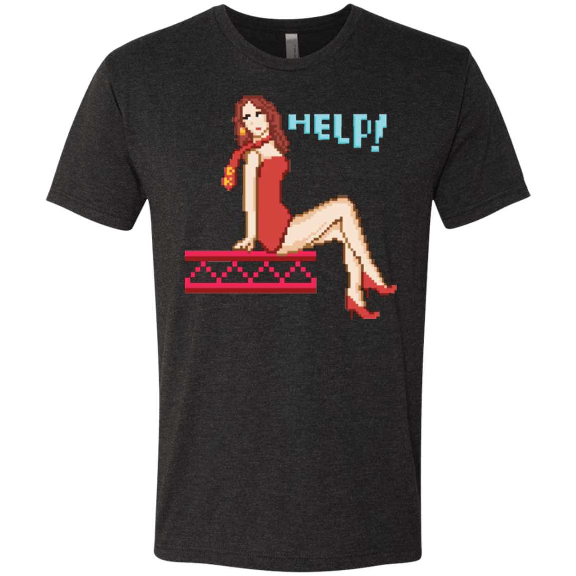 T-Shirts Vintage Black / Small Pixel Pinup Pauline Men's Triblend T-Shirt
