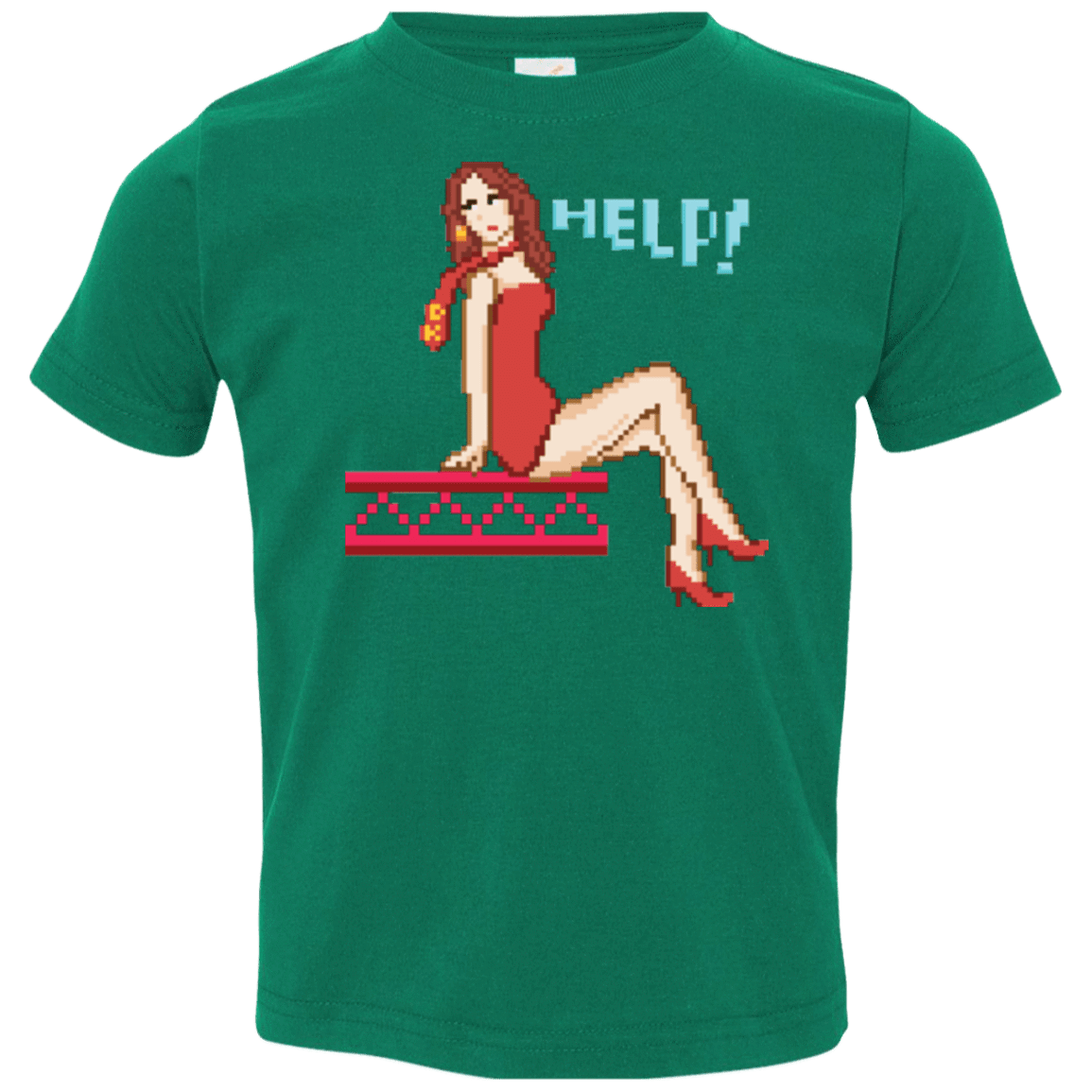 T-Shirts Kelly / 2T Pixel Pinup Pauline Toddler Premium T-Shirt