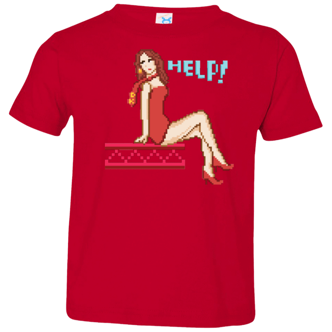 T-Shirts Red / 2T Pixel Pinup Pauline Toddler Premium T-Shirt