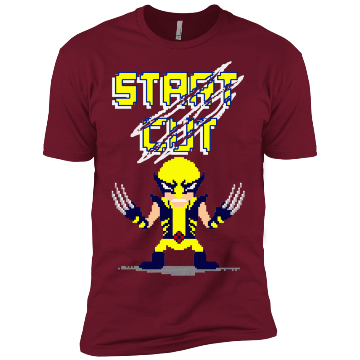 T-Shirts Cardinal / X-Small Pixel Wolf Men's Premium T-Shirt