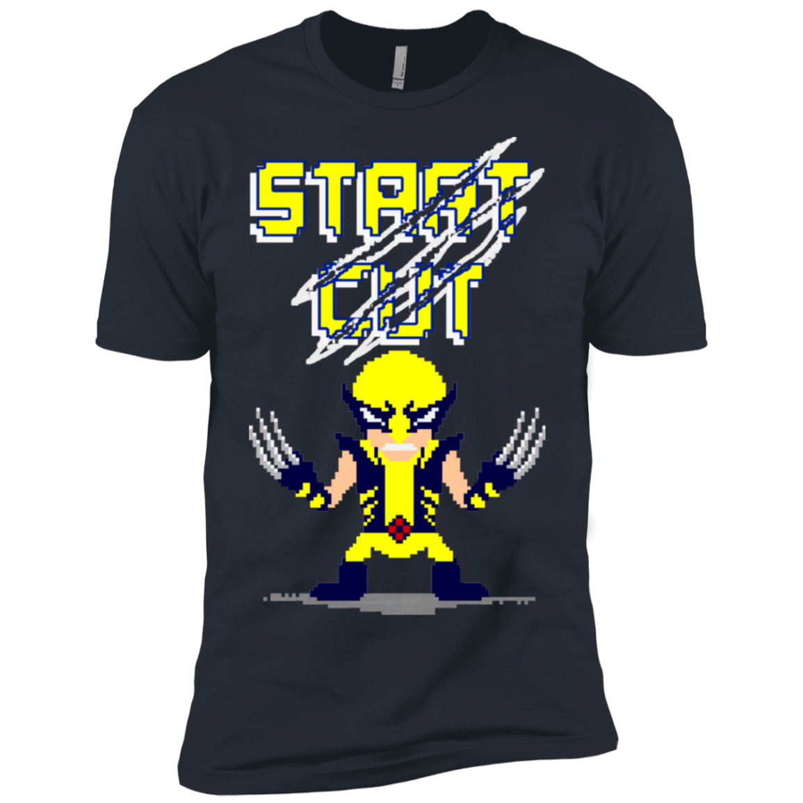 T-Shirts Indigo / X-Small Pixel Wolf Men's Premium T-Shirt