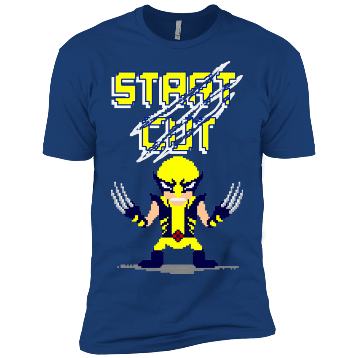 T-Shirts Royal / X-Small Pixel Wolf Men's Premium T-Shirt