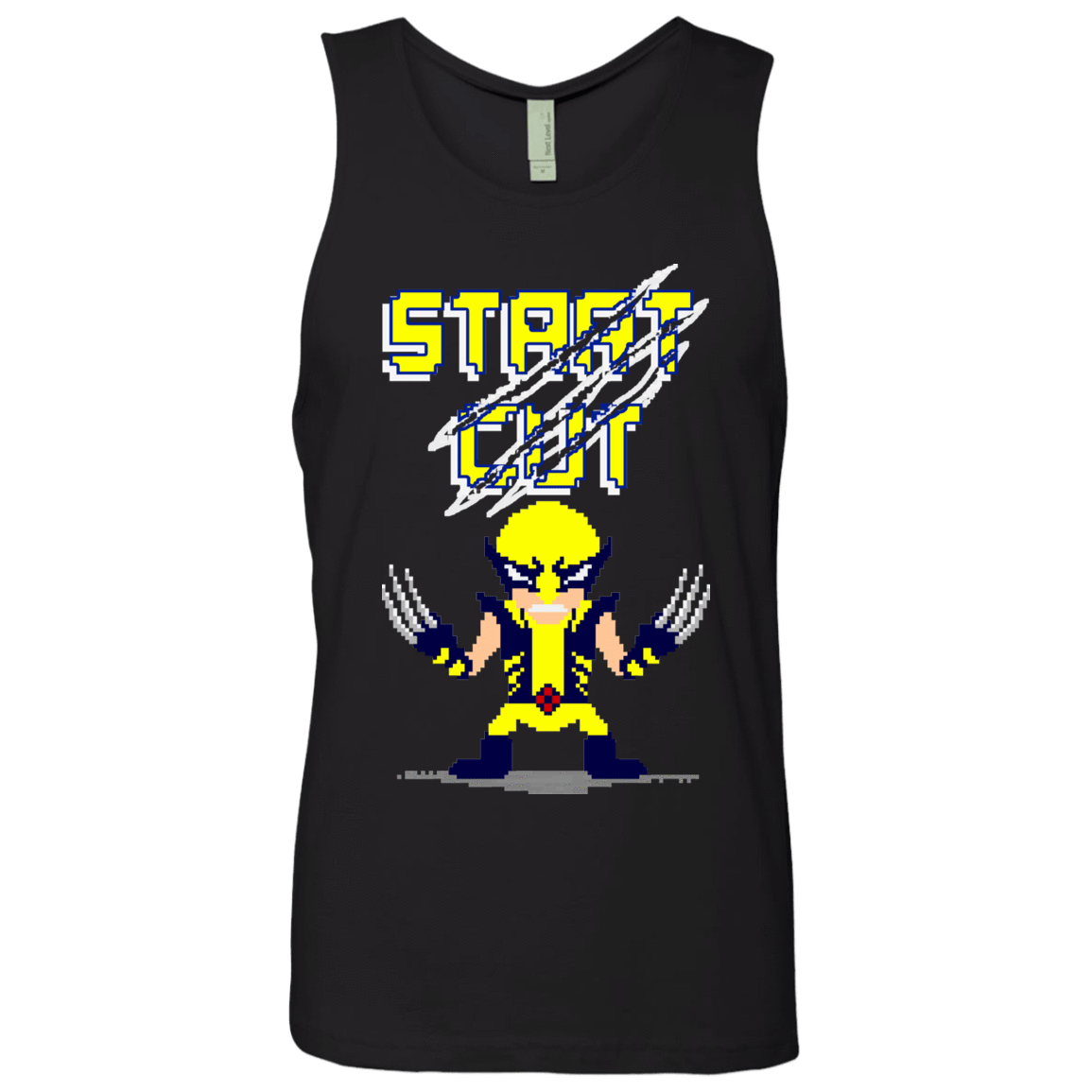 T-Shirts Black / S Pixel Wolf Men's Premium Tank Top