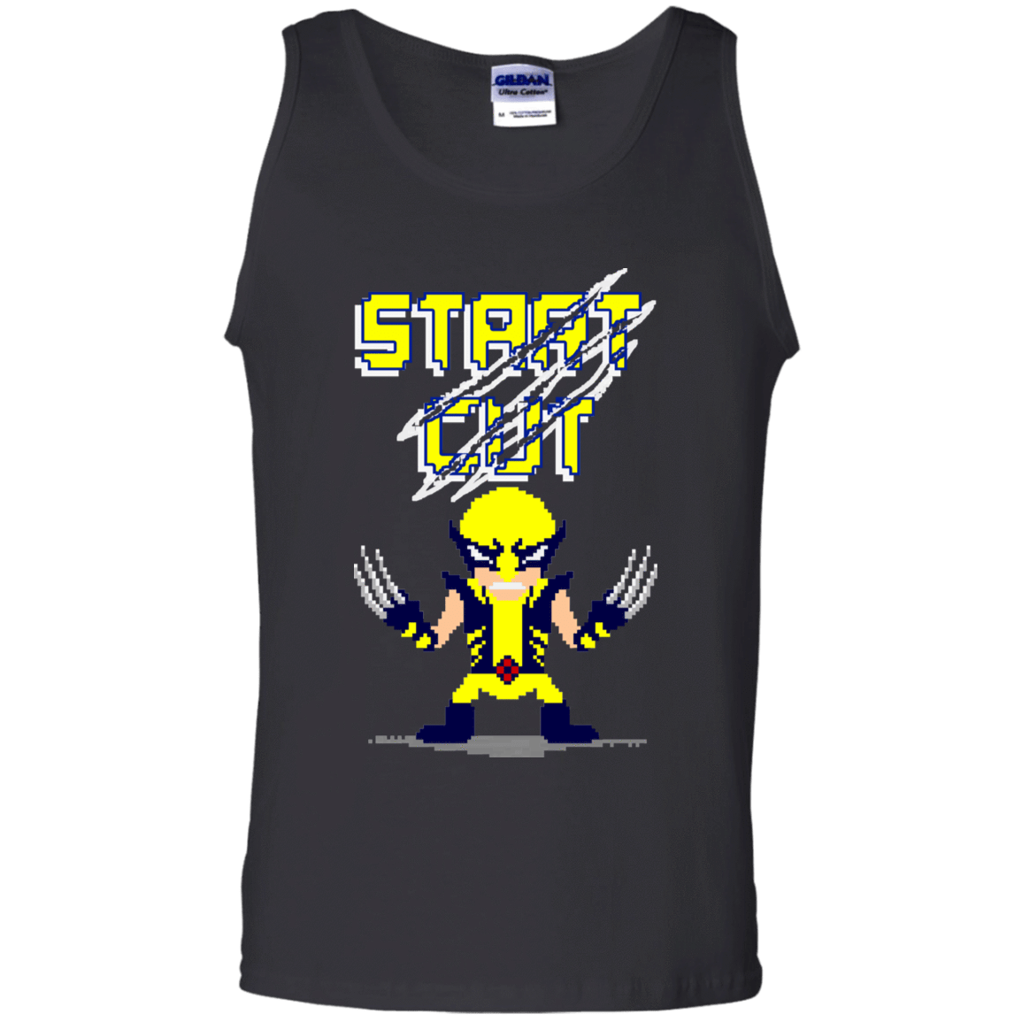 T-Shirts Black / S Pixel Wolf Men's Tank Top