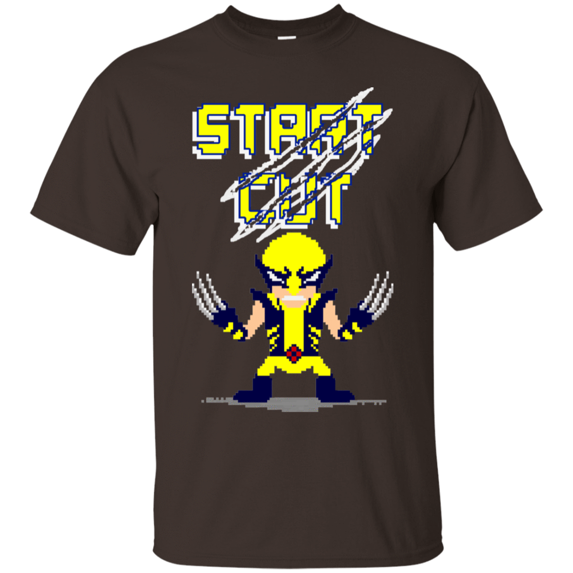 T-Shirts Dark Chocolate / S Pixel Wolf T-Shirt