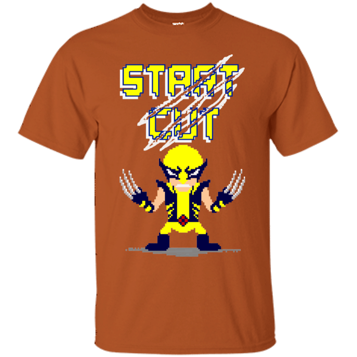 T-Shirts Texas Orange / S Pixel Wolf T-Shirt