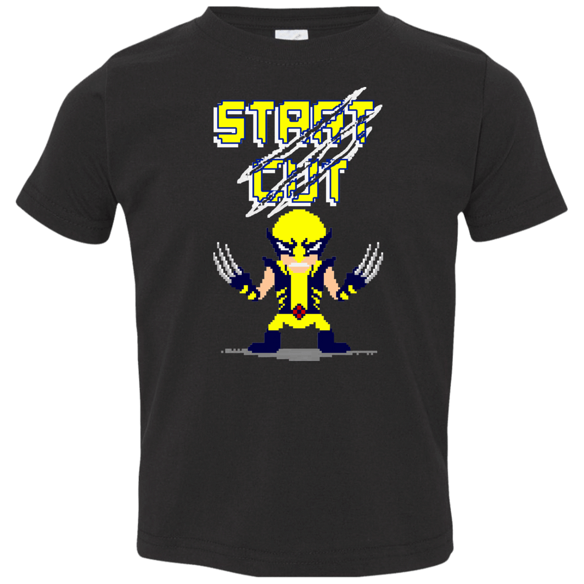 T-Shirts Black / 2T Pixel Wolf Toddler Premium T-Shirt