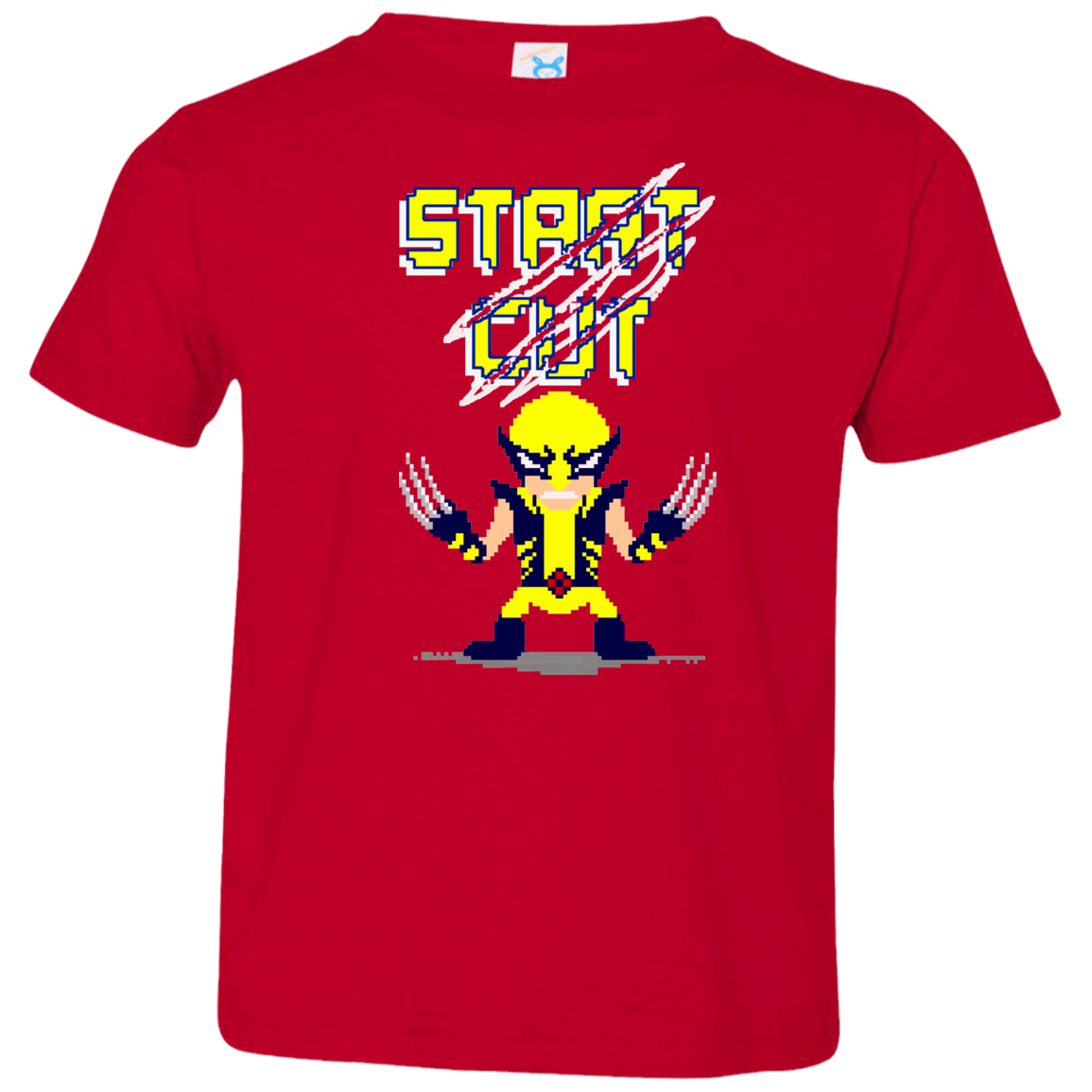 T-Shirts Red / 2T Pixel Wolf Toddler Premium T-Shirt