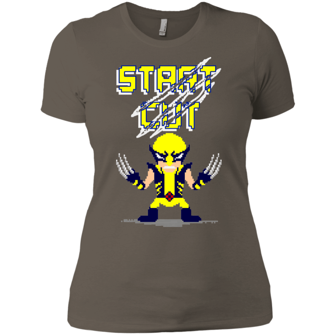 T-Shirts Warm Grey / X-Small Pixel Wolf Women's Premium T-Shirt