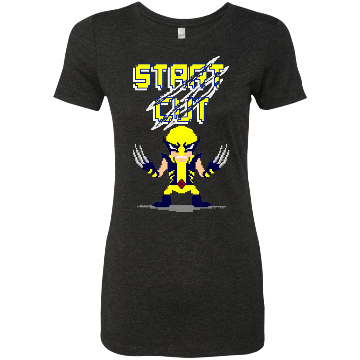 T-Shirts Vintage Black / S Pixel Wolf Women's Triblend T-Shirt